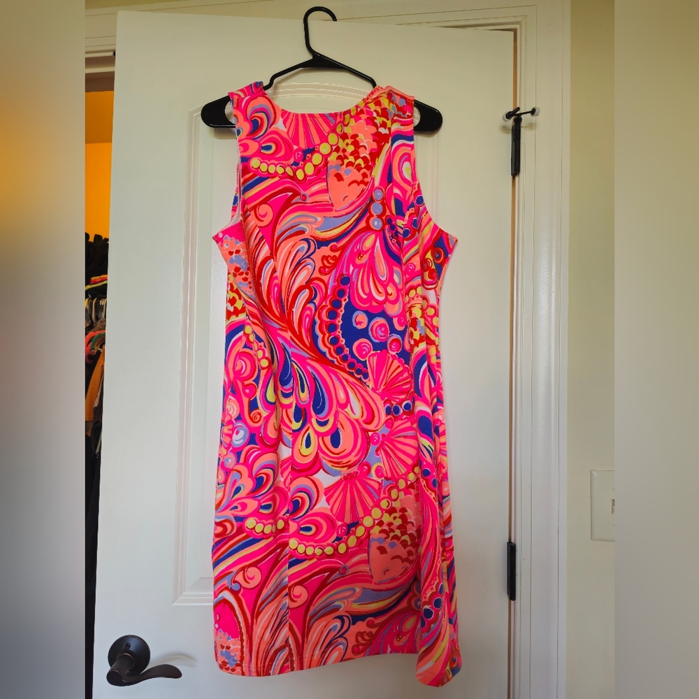 Lilly Pulitzer Pink and Orange Swirl Mini Dress